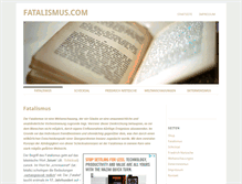 Tablet Screenshot of fatalismus.com